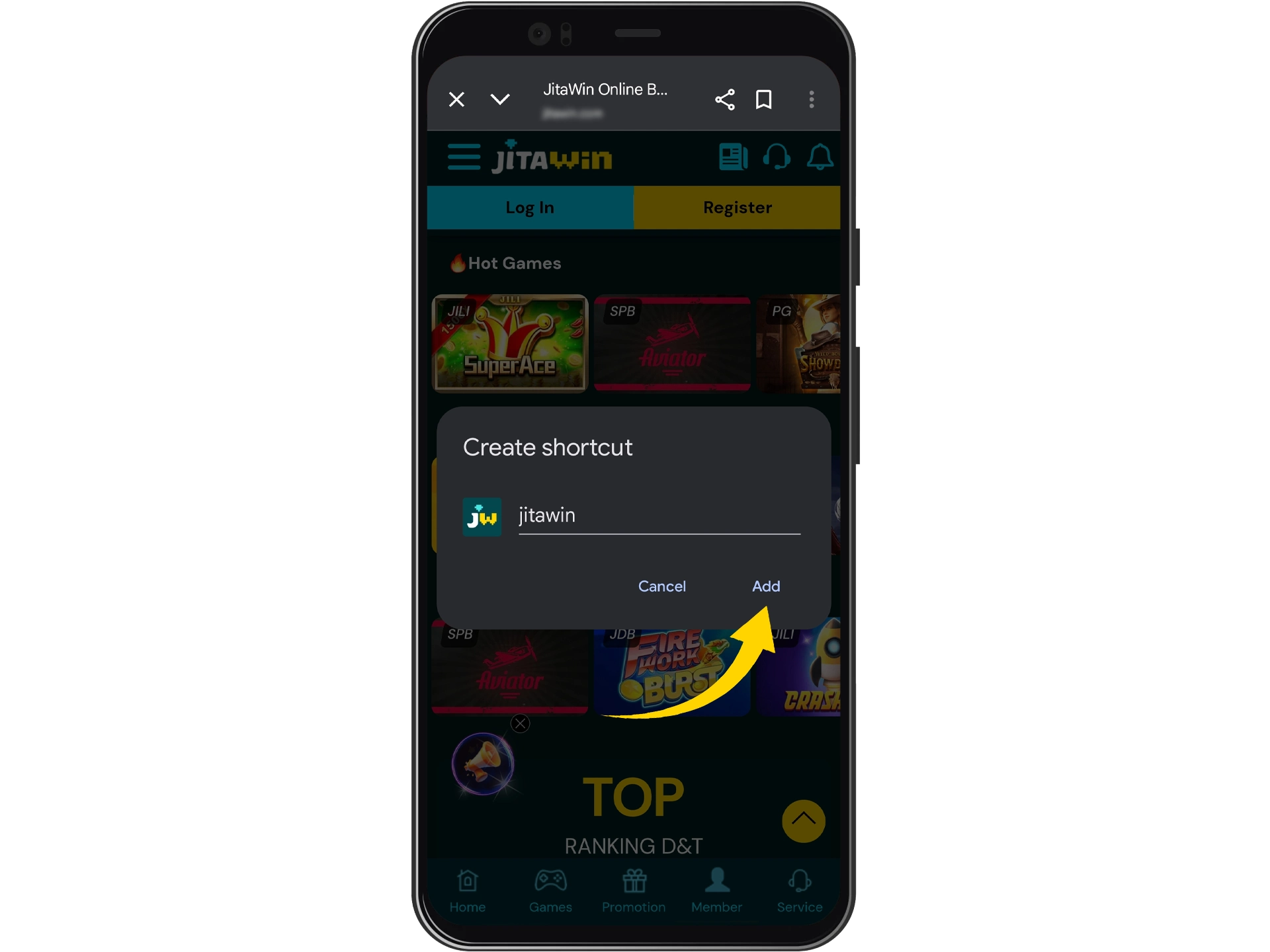Add a JitaWin shortcut and play from your home screen.