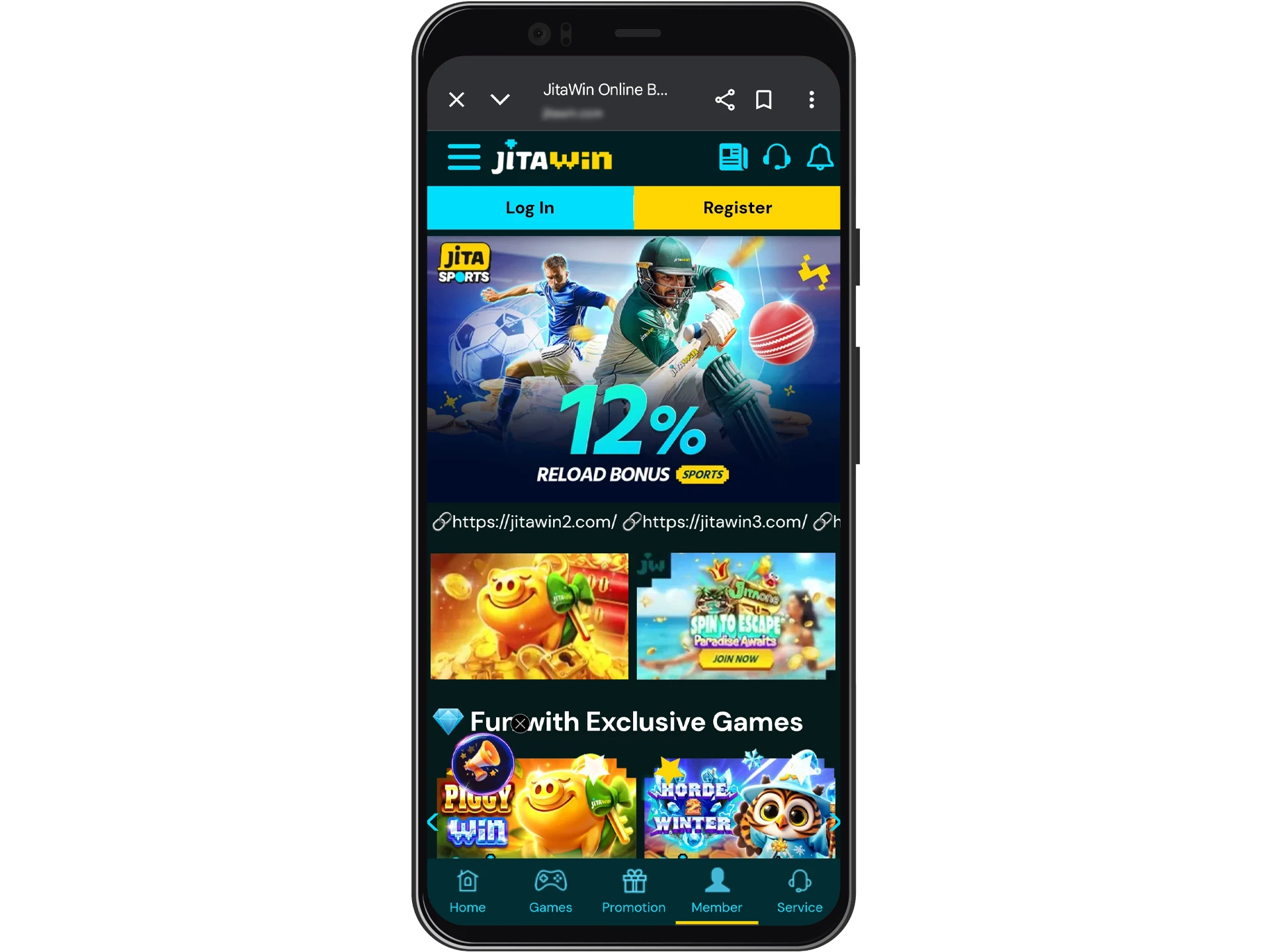 Visit the JitaWin homepage to start the app installation.