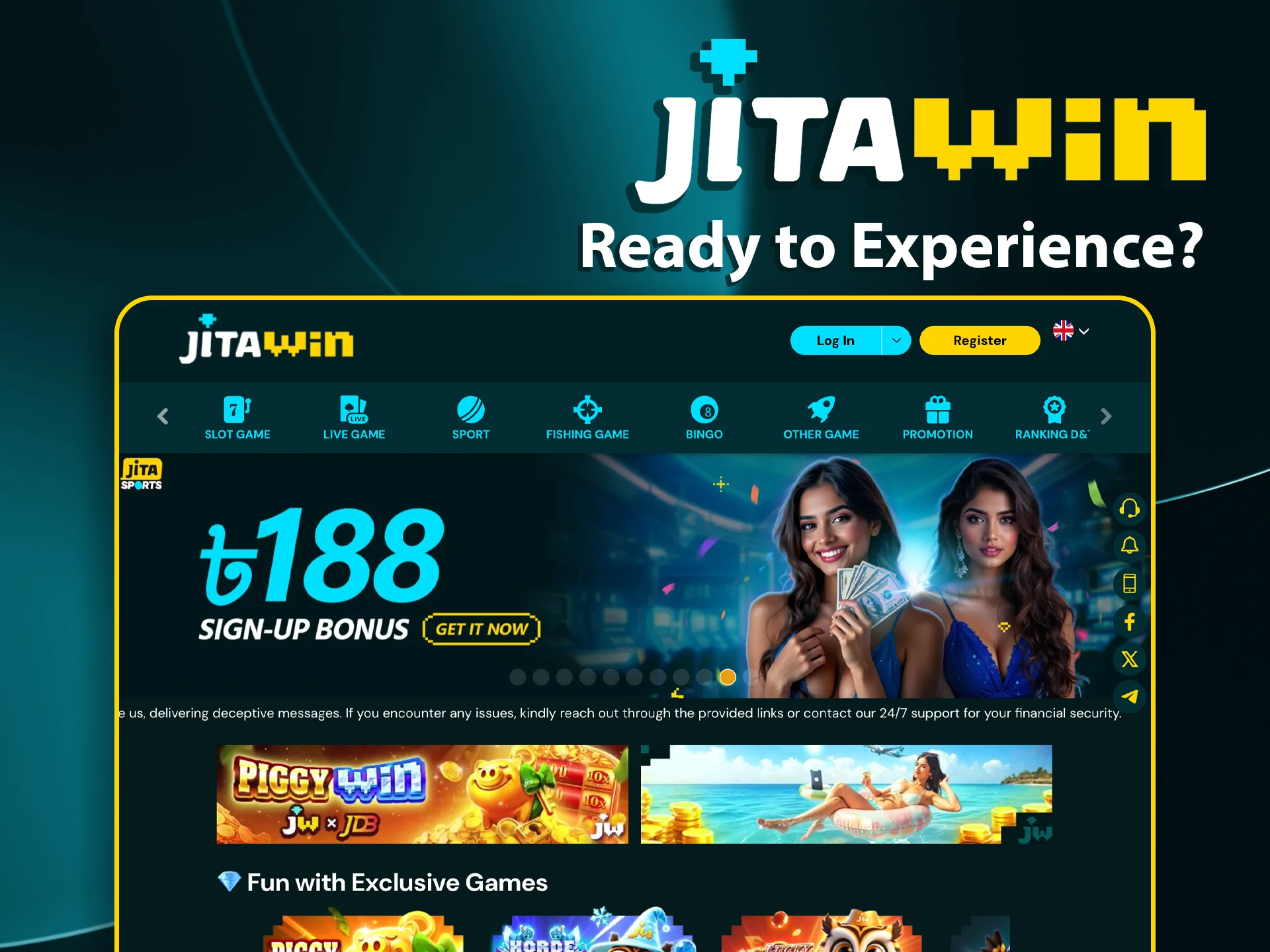 Sign up and feel the thrill of real online gaming with JitaWin.