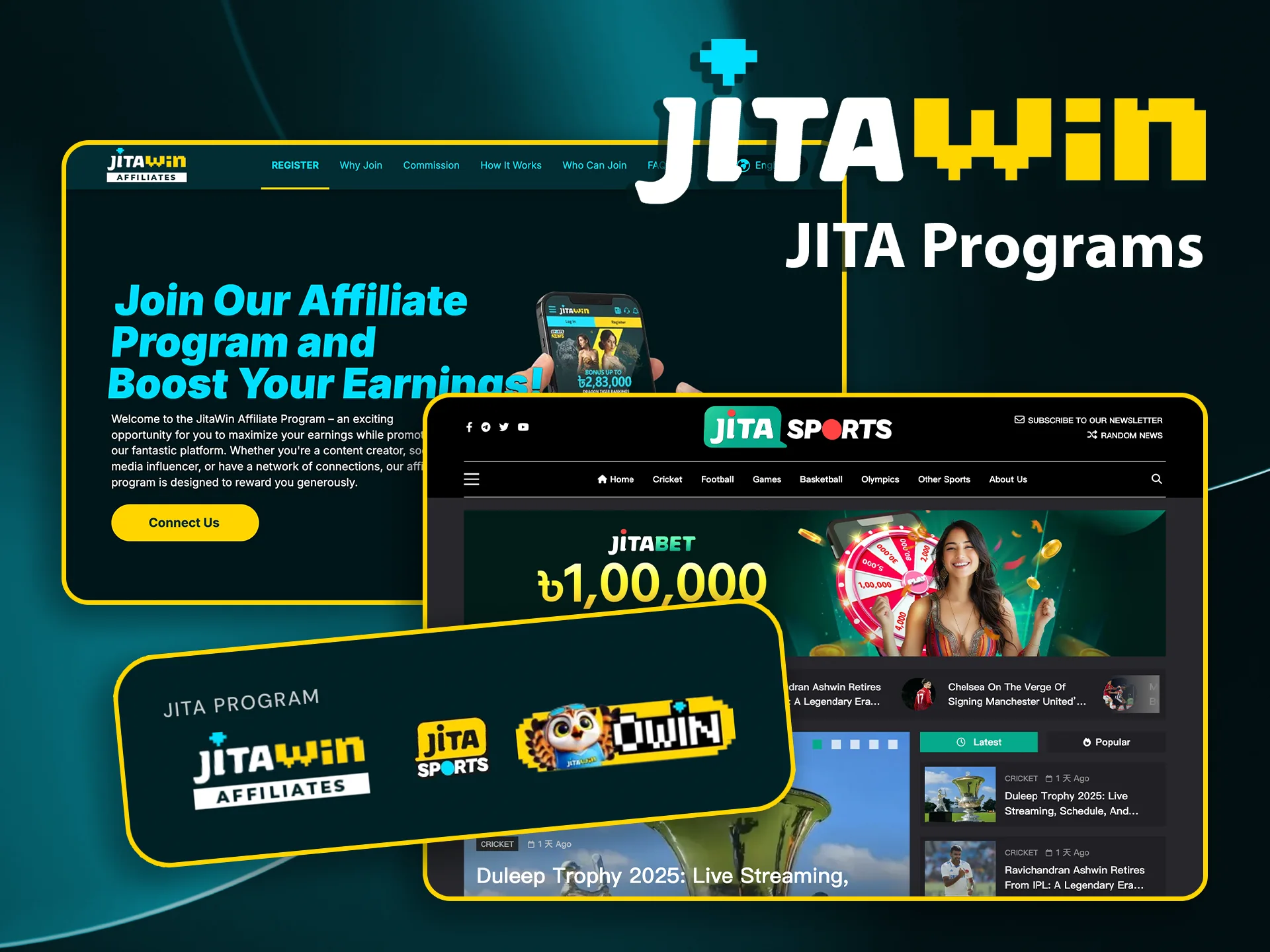 Discover what JITA programs offer to JitaWin players.