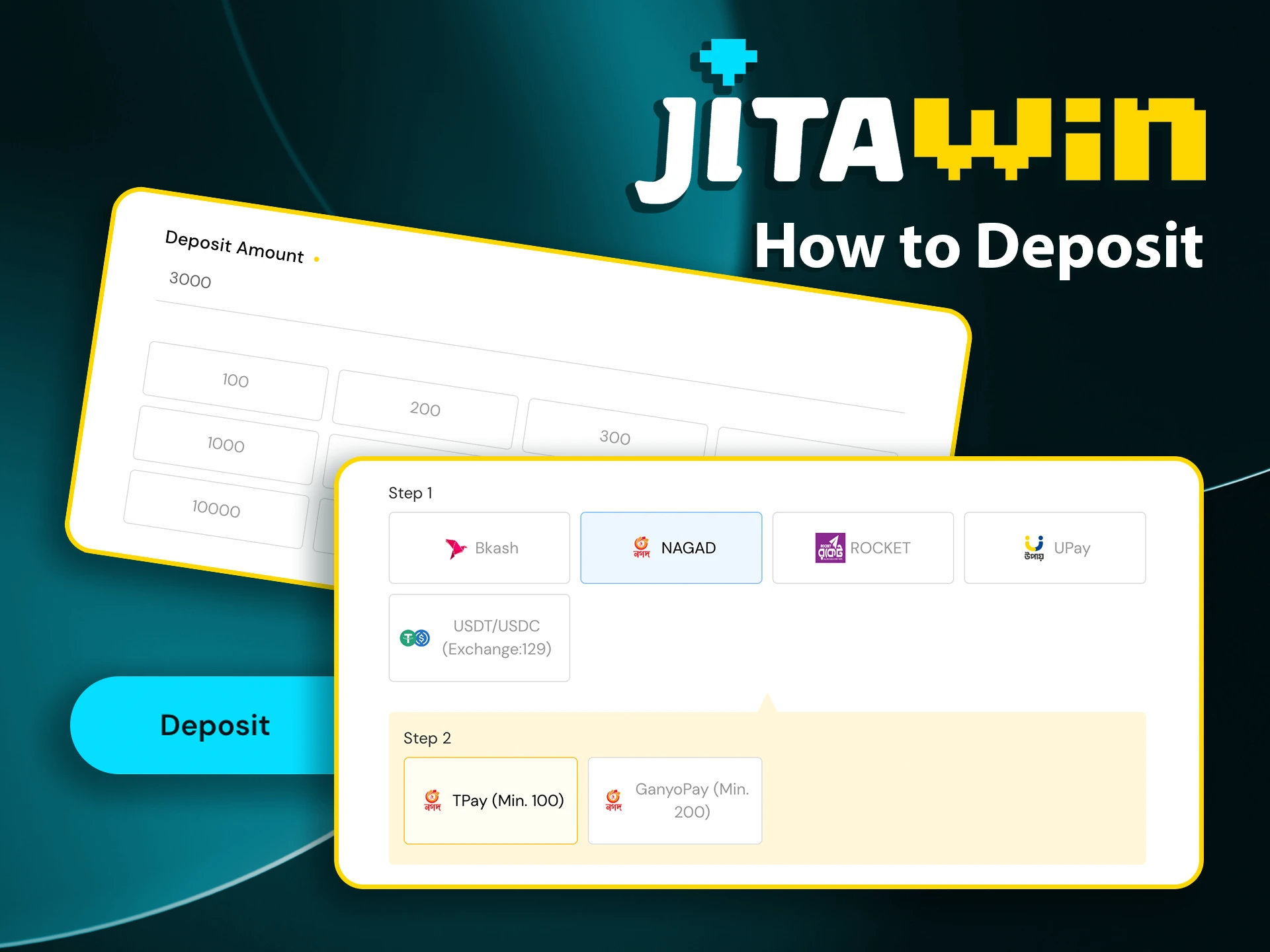 Make your first deposit at JitaWin and start playing now.